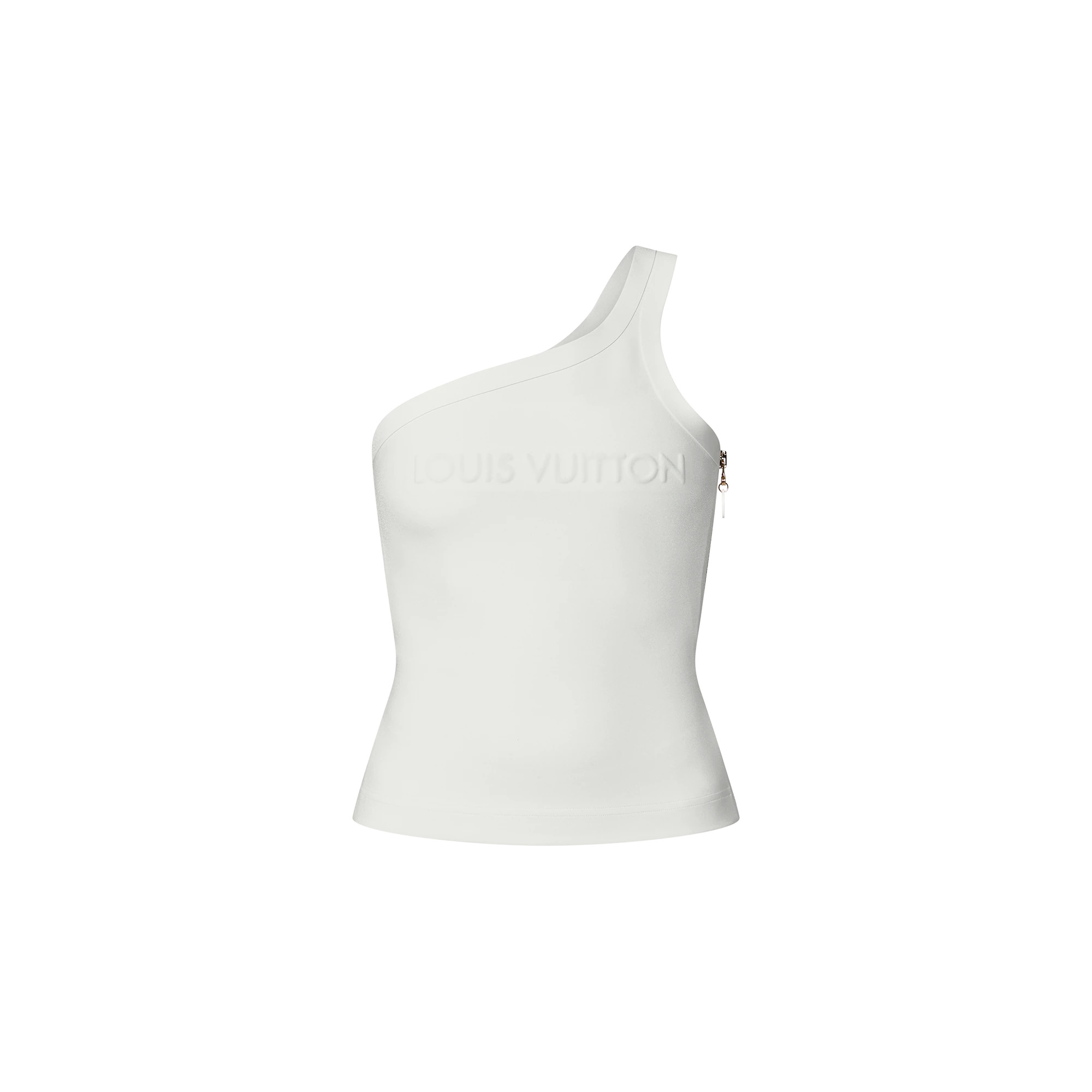 Asymmetrical Embossed Signature Top - 1