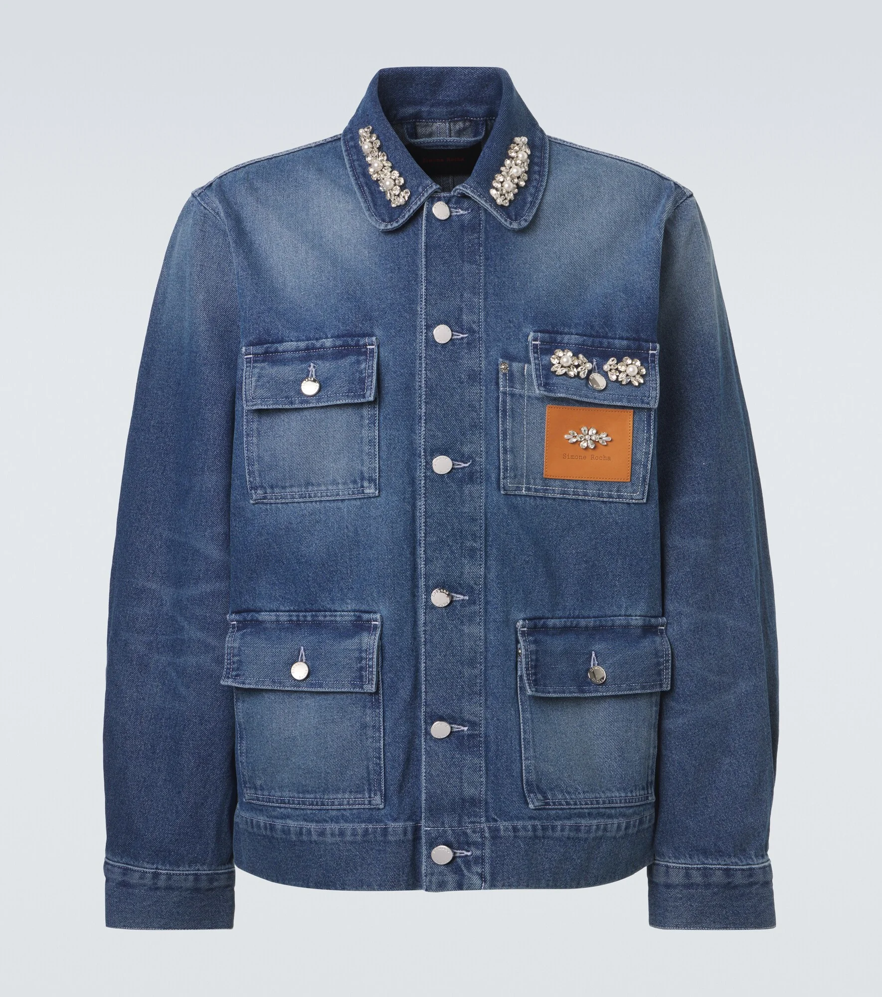 Embellished denim jacket - 1