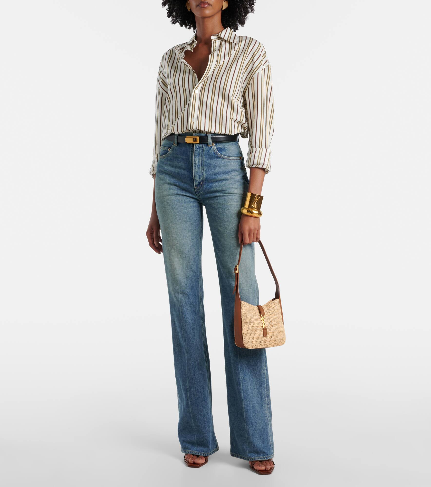 Le 5 à 7 Baby raffia shoulder bag - 5