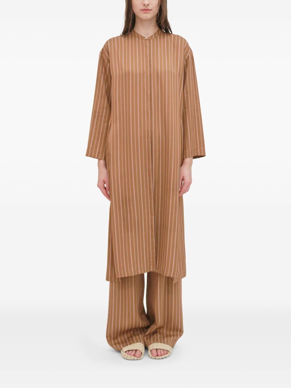 long-sleeved shirt dress - 3