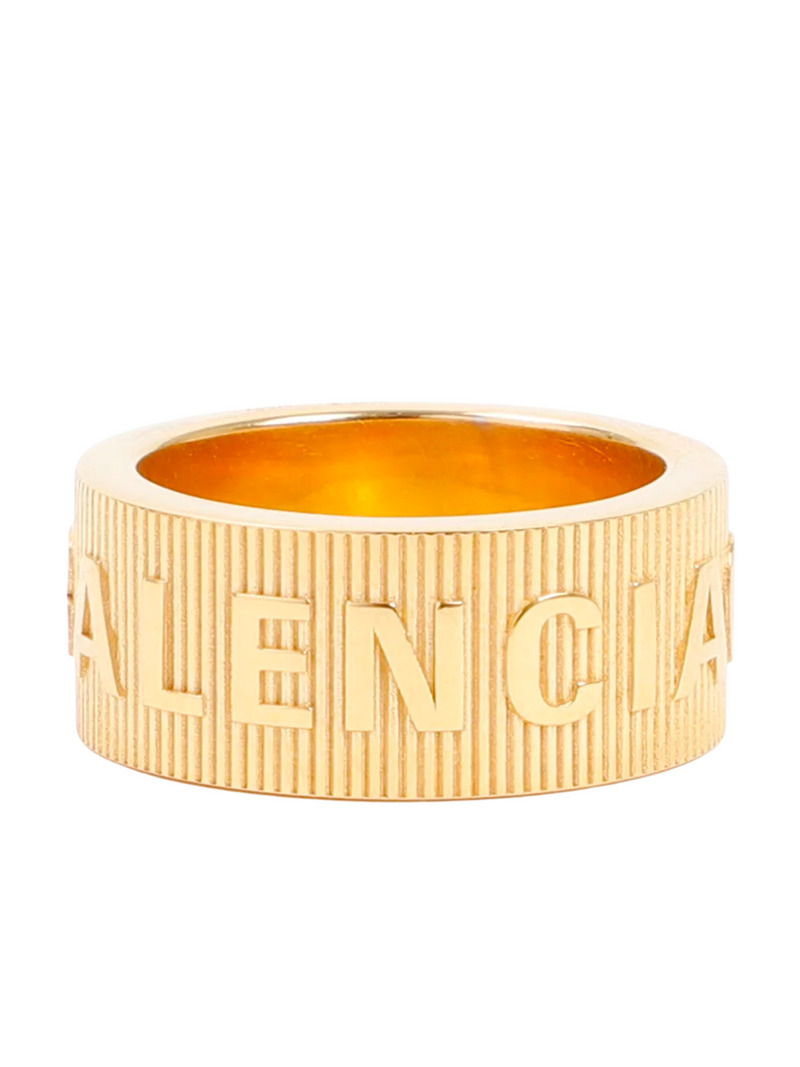 BALENCIAGA Force Striped Ring Gold - 1