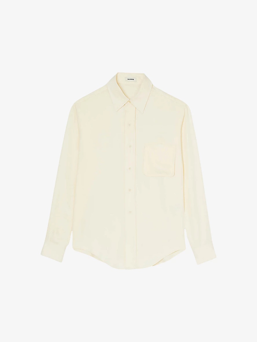 Patch-pocket relaxed-fit woven shirt - 1