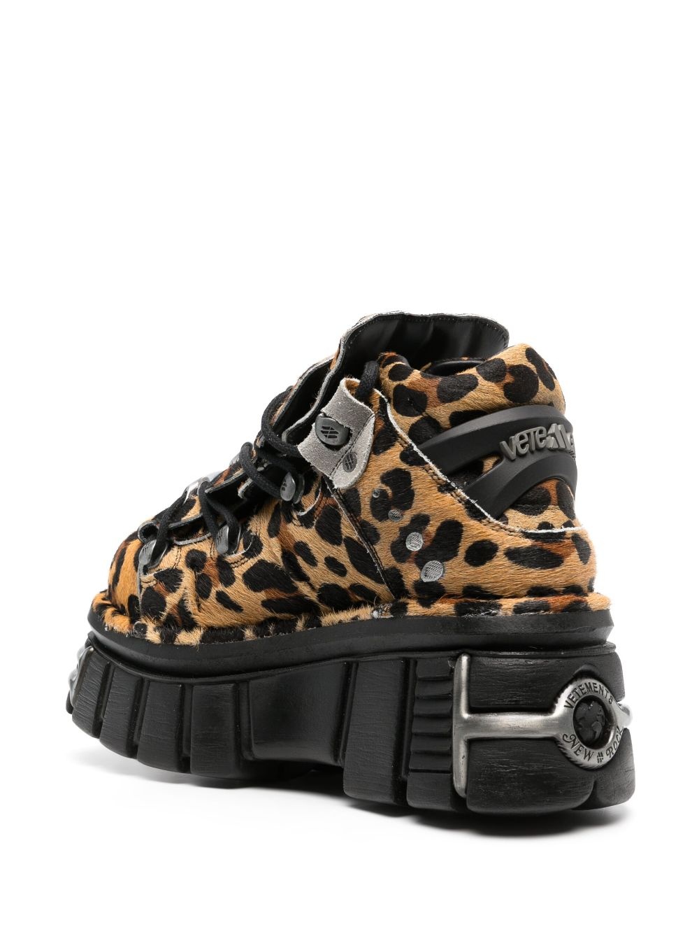 x New Rock leopard-print sneakers - 3