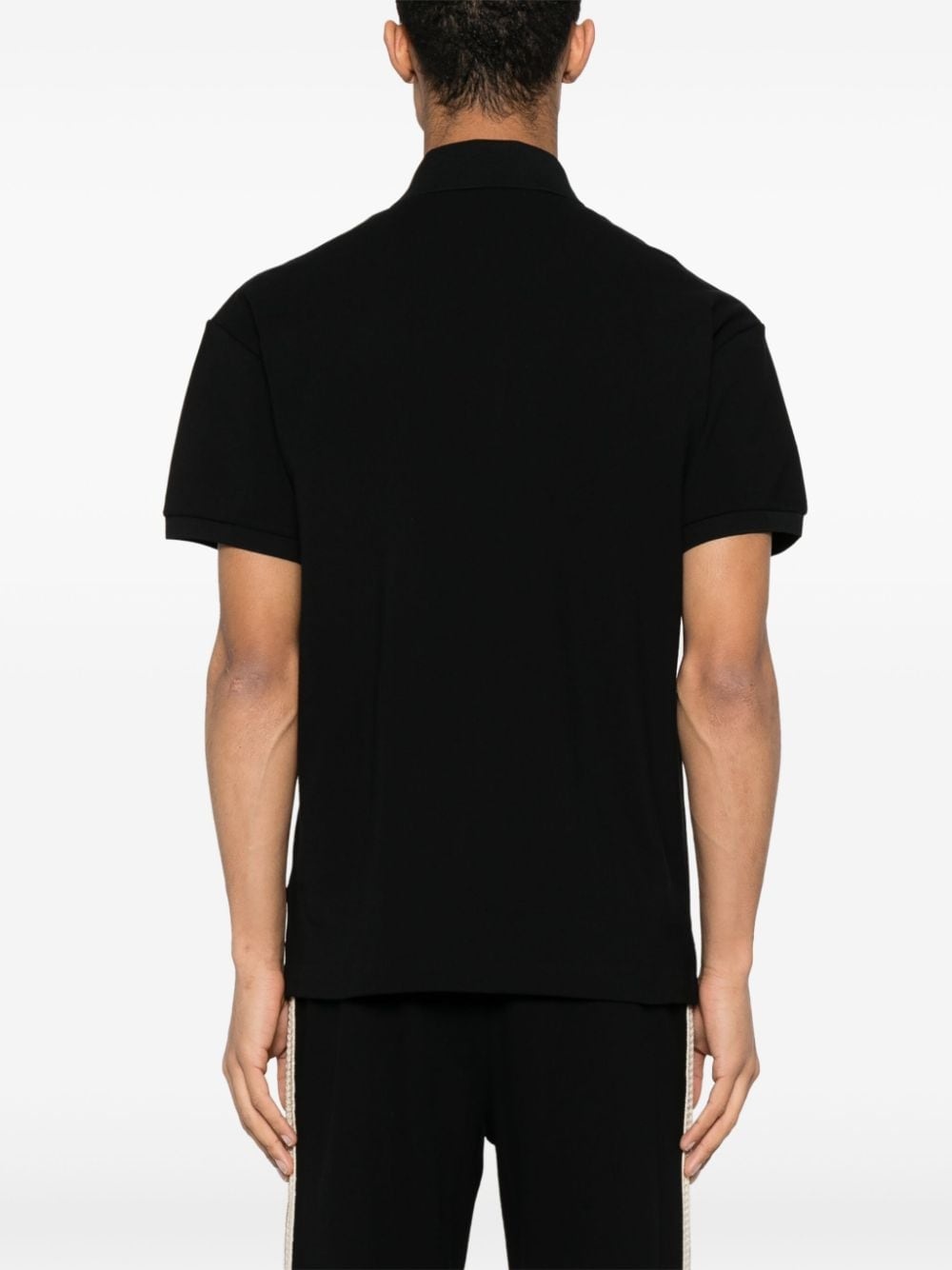 logo-embroidered cotton polo shirt - 4