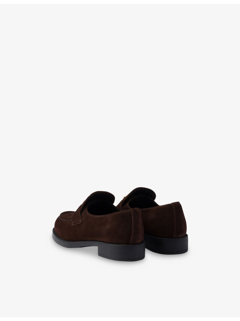 Triangle Logo-Plaque Suede Loafers - 4