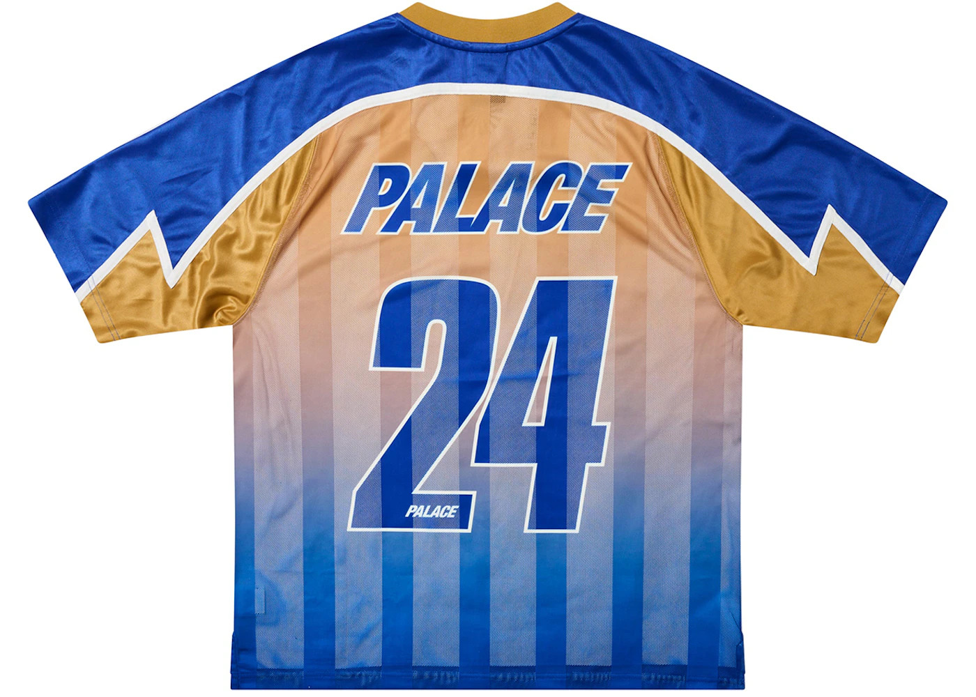 Palace Meshy Stripe Jersey Blue/Gold - 2