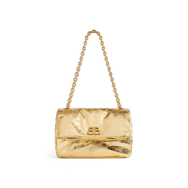 Women's Monaco Small Chain Bag Metallized in Gold 1