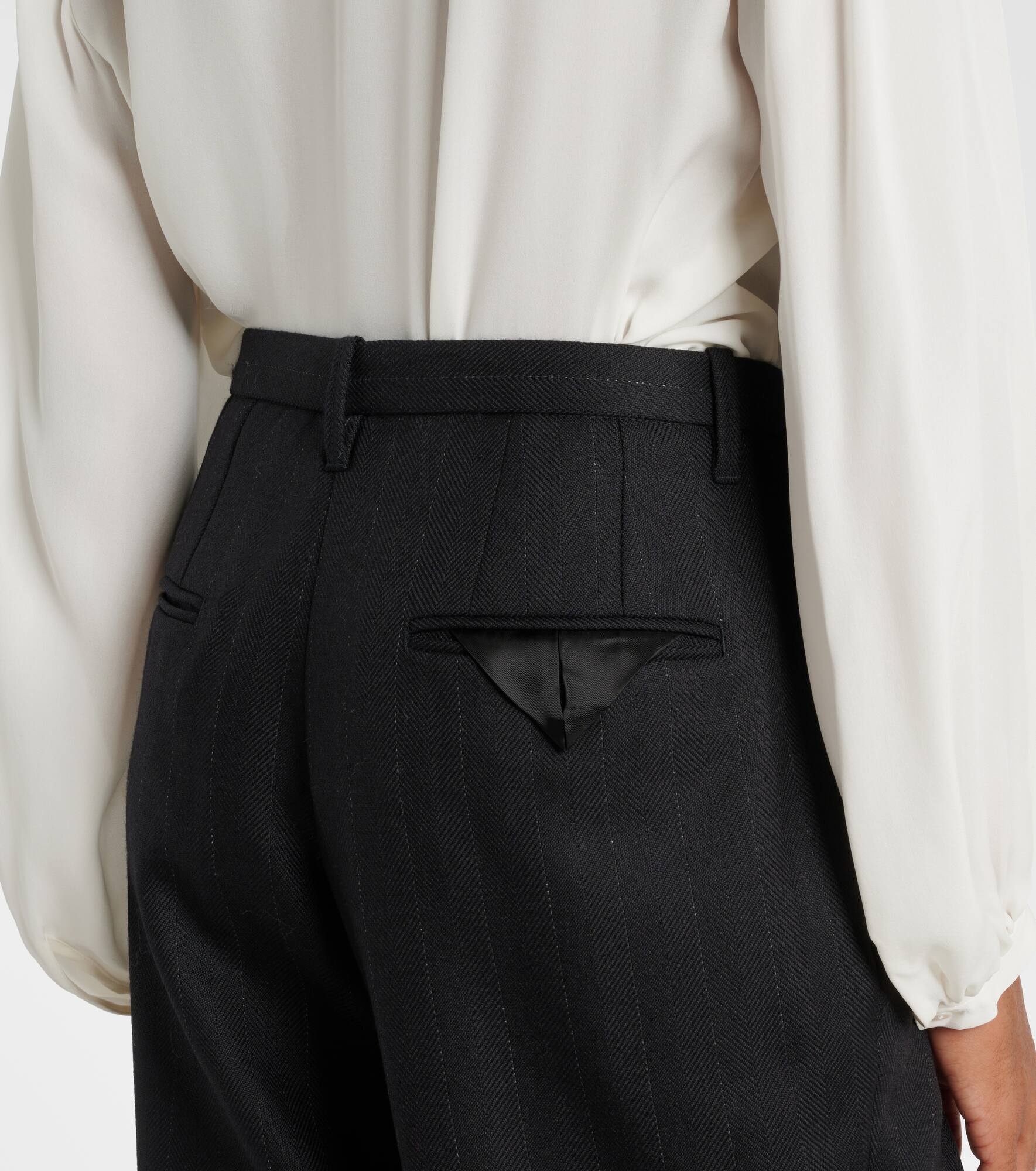 Modern Sophistication pinstripe wool pants - 6