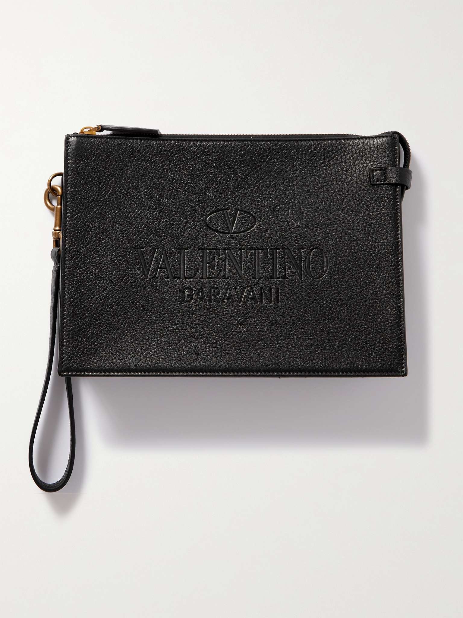 Valentino Garavani Logo-Debossed Leather Pouch - 6