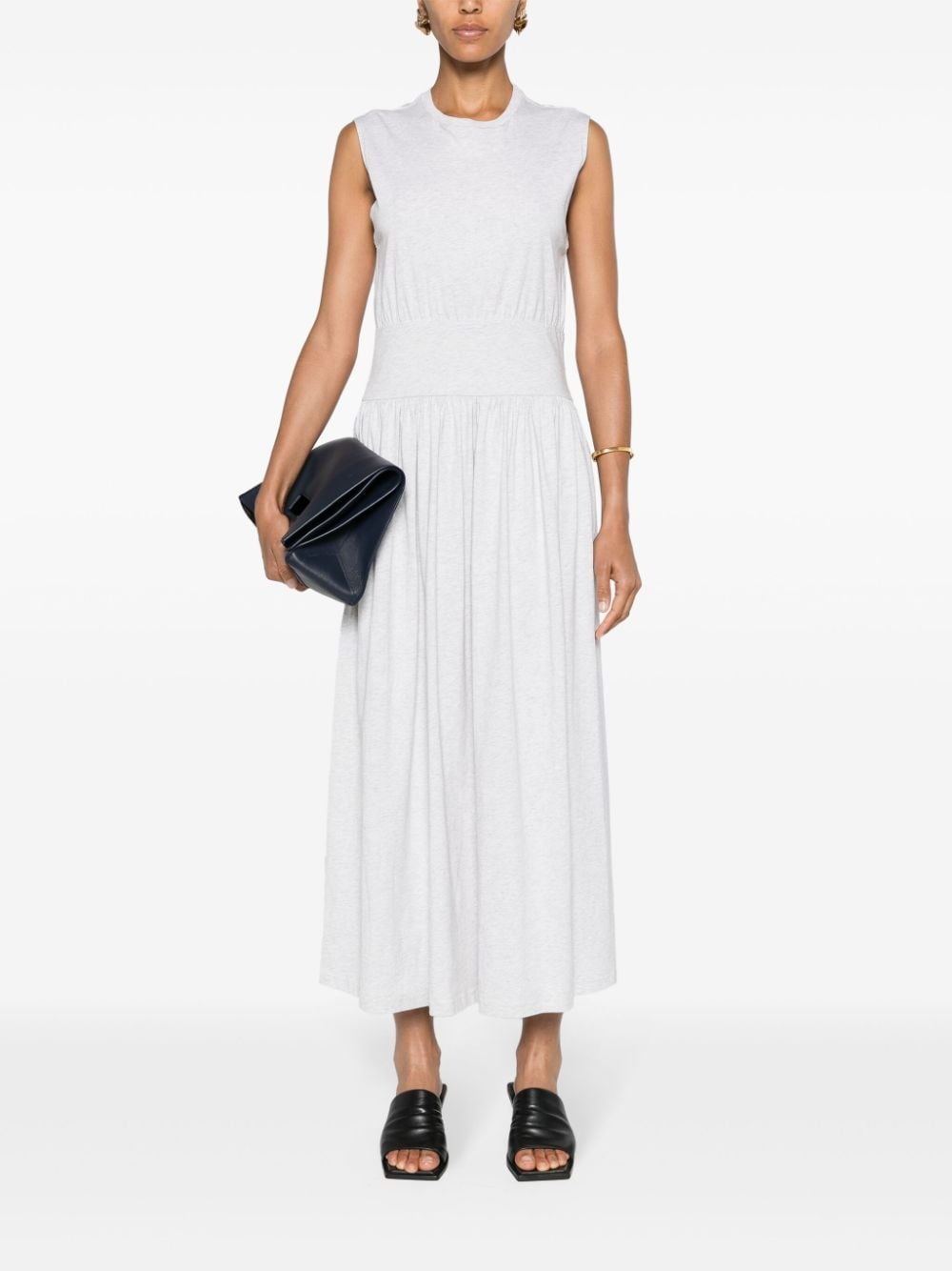 mÃ©lange-effect jersey midi dress - 2