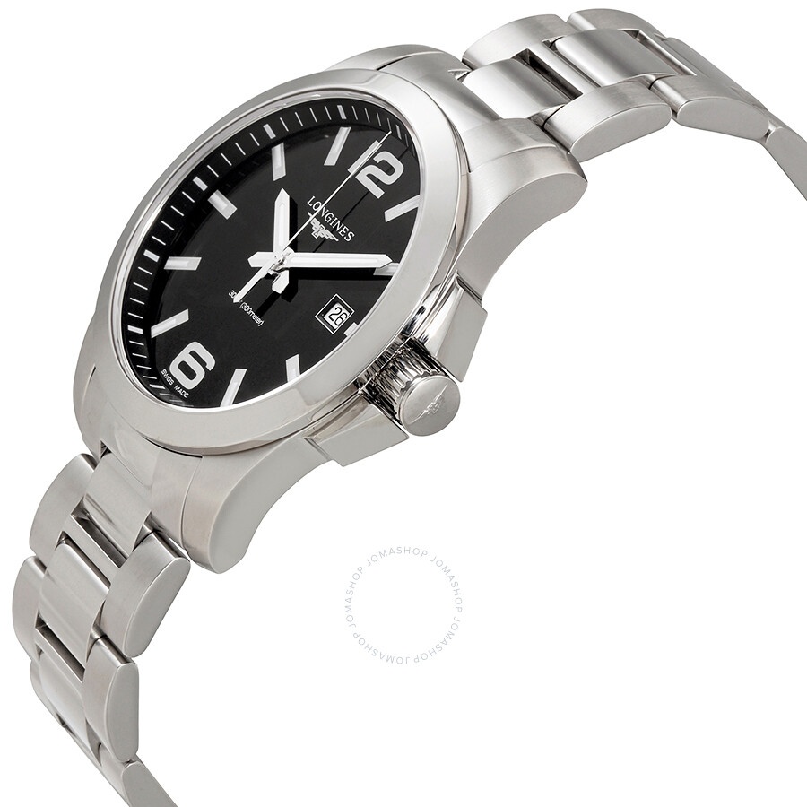 Longines Conquest Black Dial Stainless Steel Men's 43mm Watch L37604566 - 2