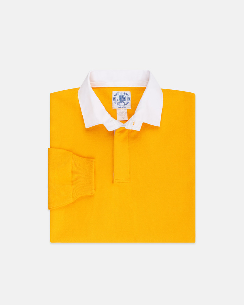 J. PRESS MADE-IN-USA SOLID GOLD COTTON RUGBY outlook
