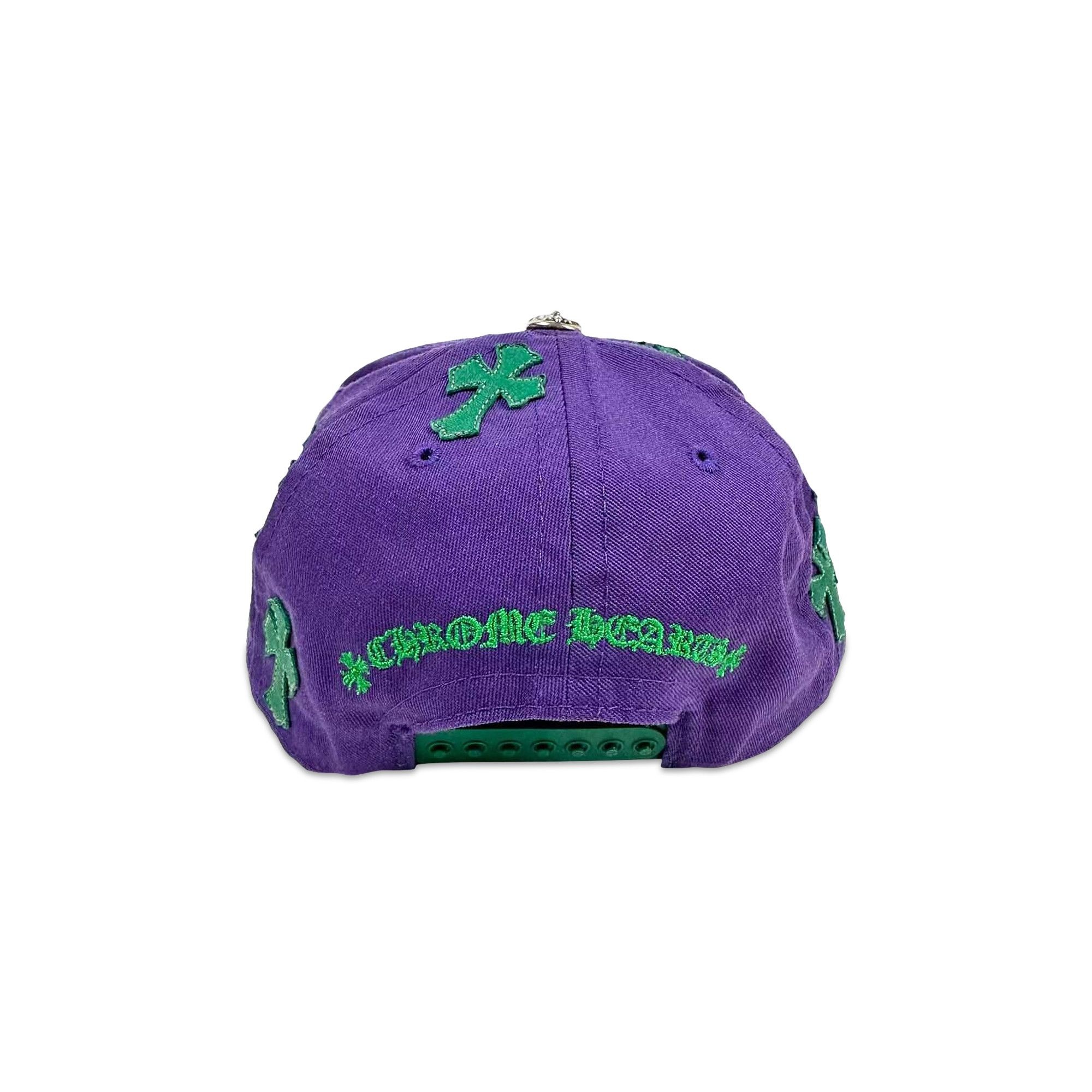 Chrome Hearts Cross Patch Trucker Hat 'Purple/Green' - 2