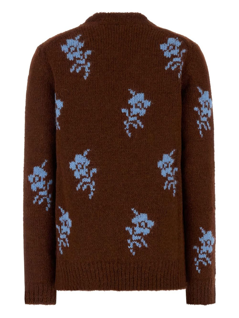 Jil Sander floral-jacquard sweater outlook