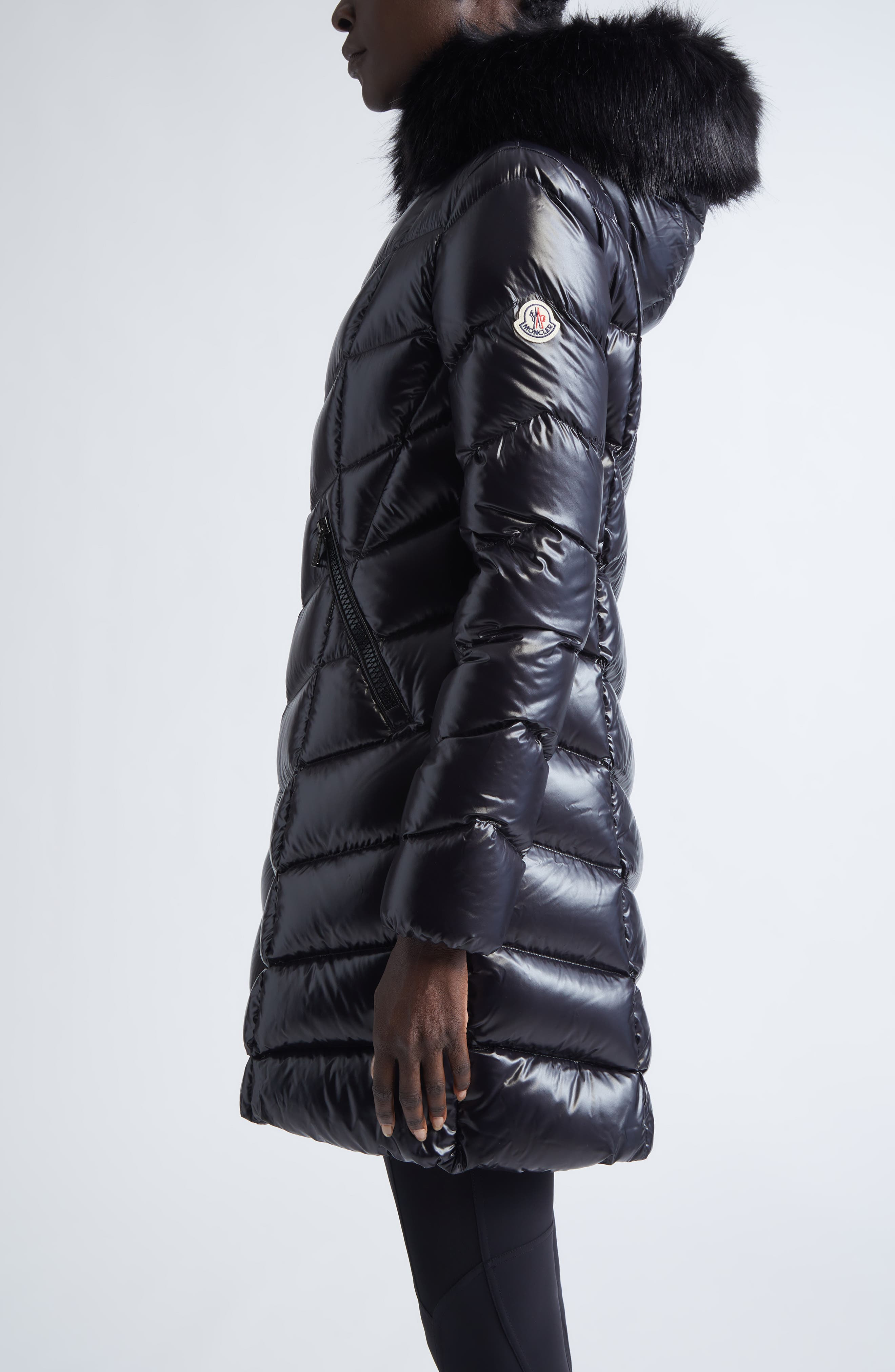 Moncler Fulmarus Hooded Down Puffer Jacket with Removable Faux Fur Trim in Black at Nordstrom - 3