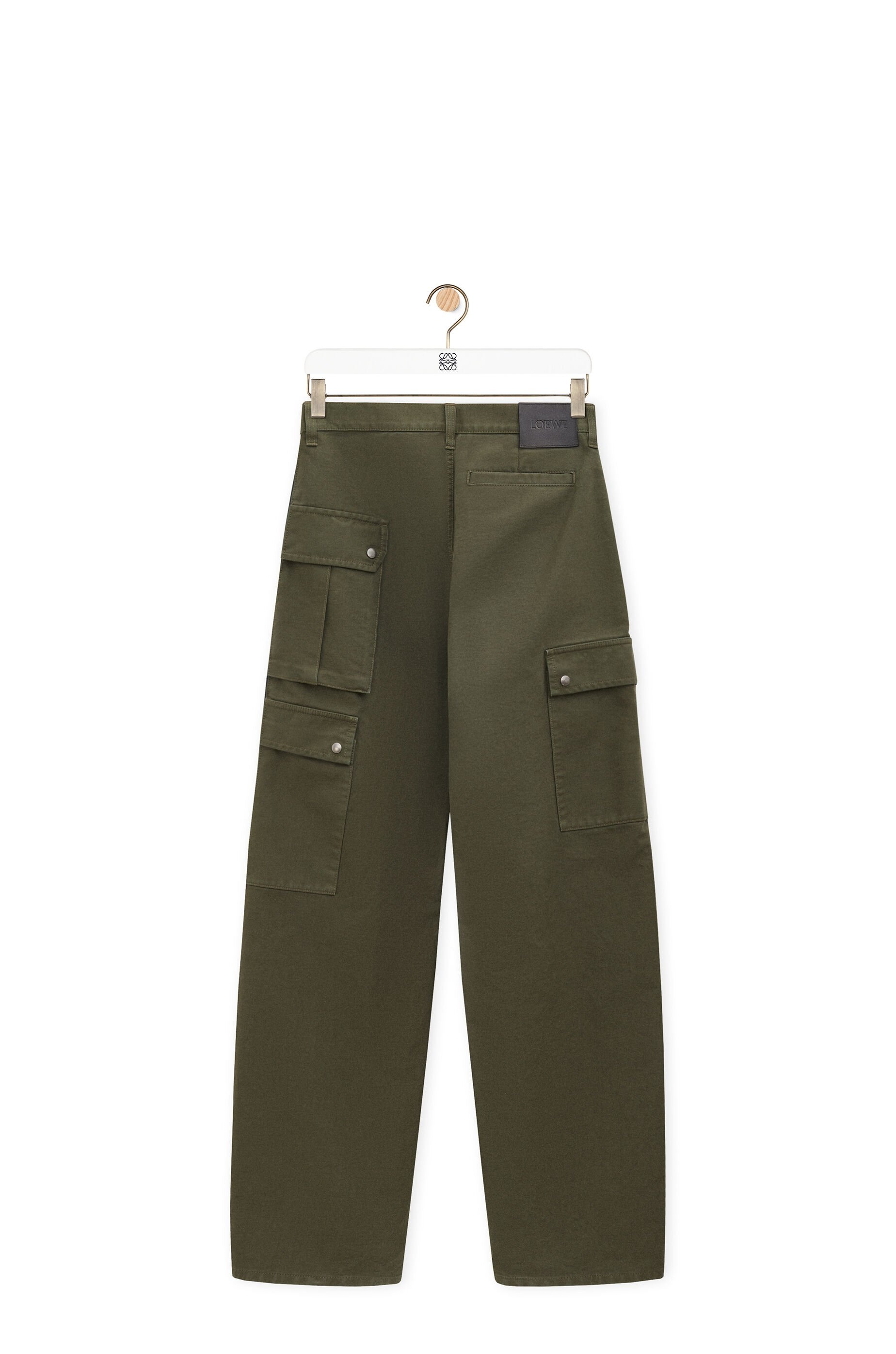 Cargo trousers in nappa calfskin and cotton - 6
