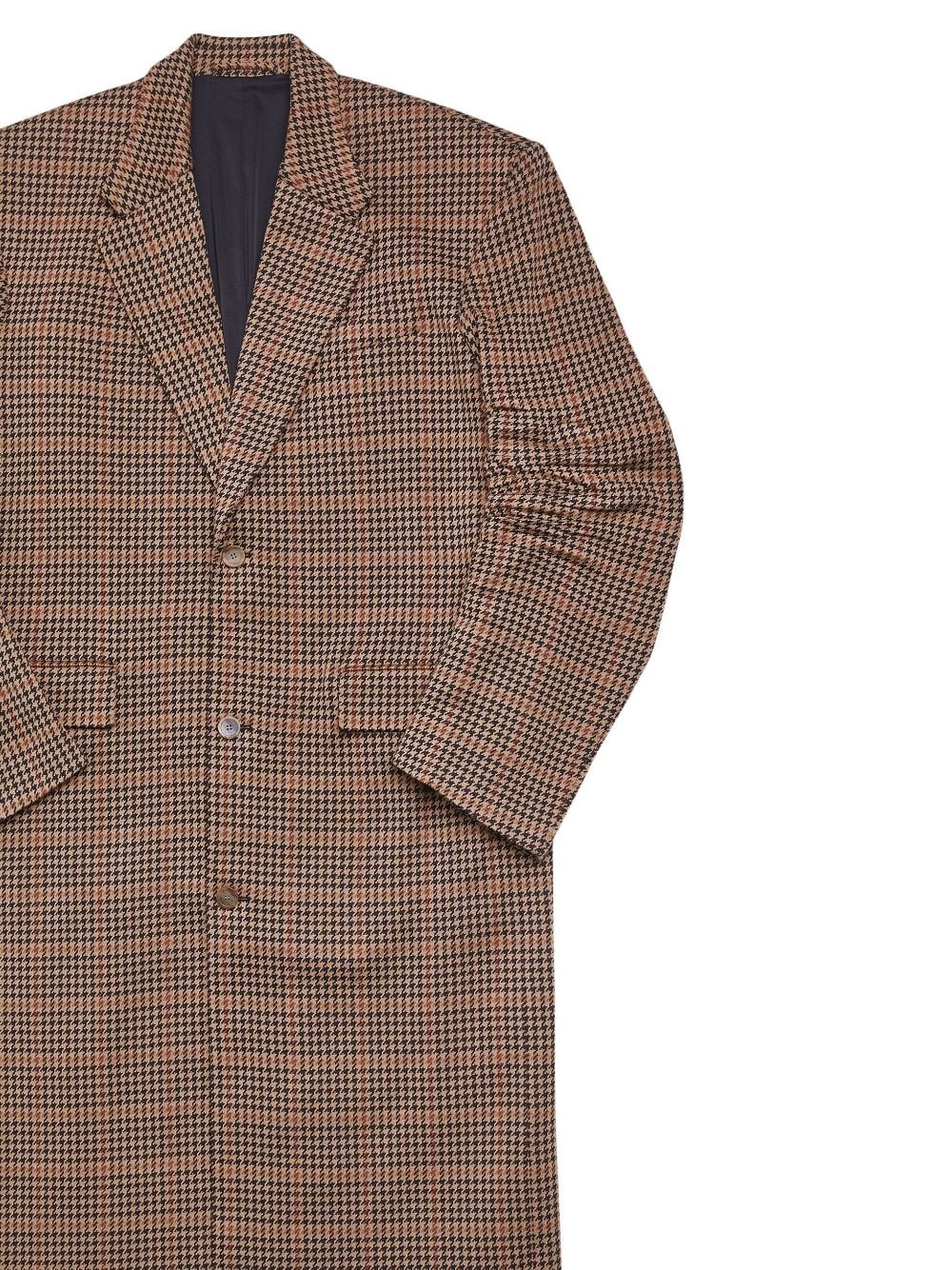 houndstooth single-breasted coat - 2