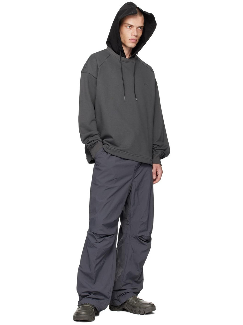 JUUN.J Black & Gray Paneled Hoodie outlook