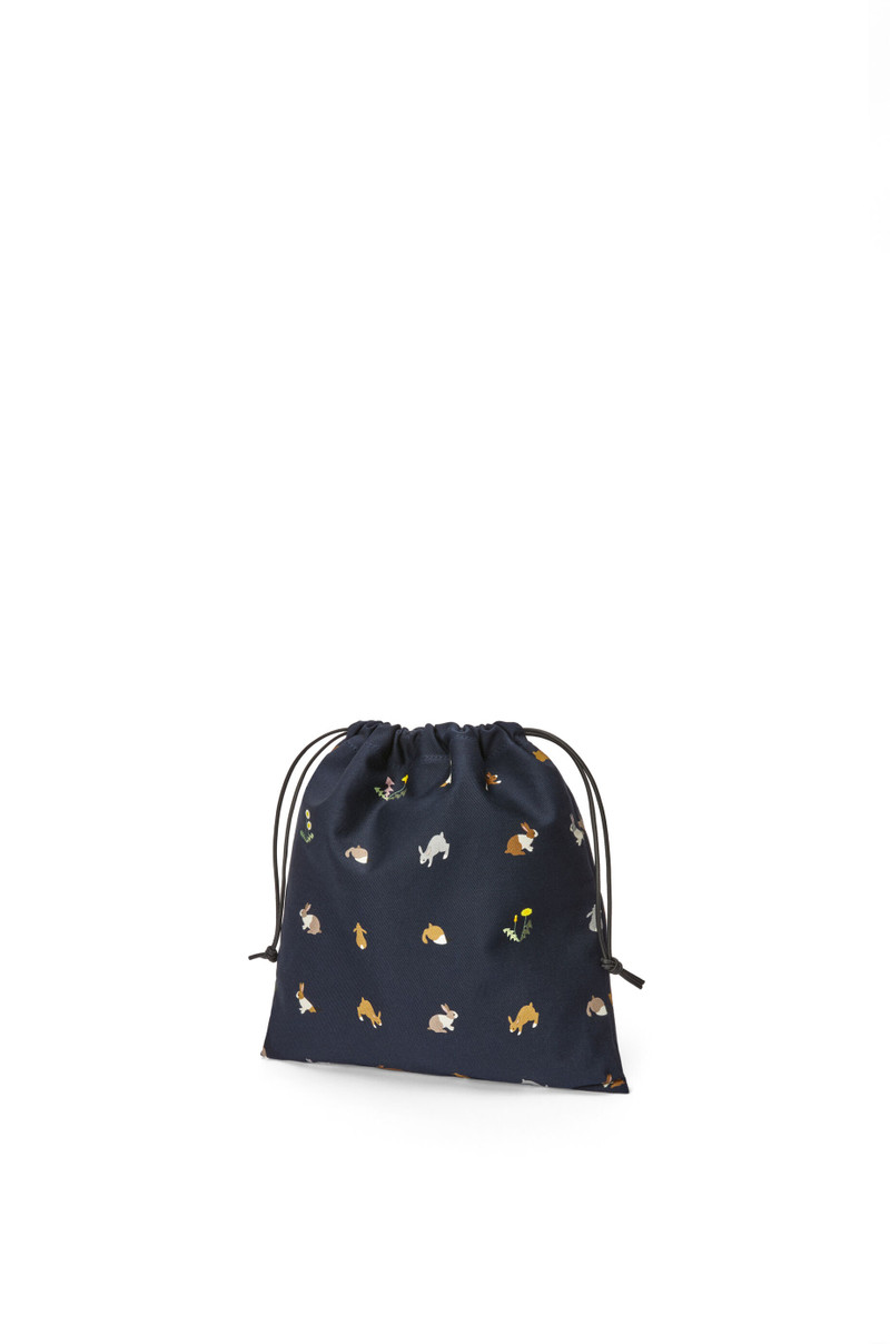Loewe Bunny small drawstring pouch in canvas outlook