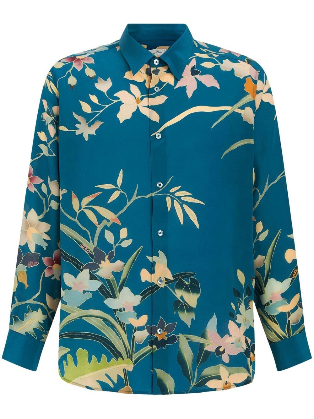 long-sleeve floral-print shirt - 1
