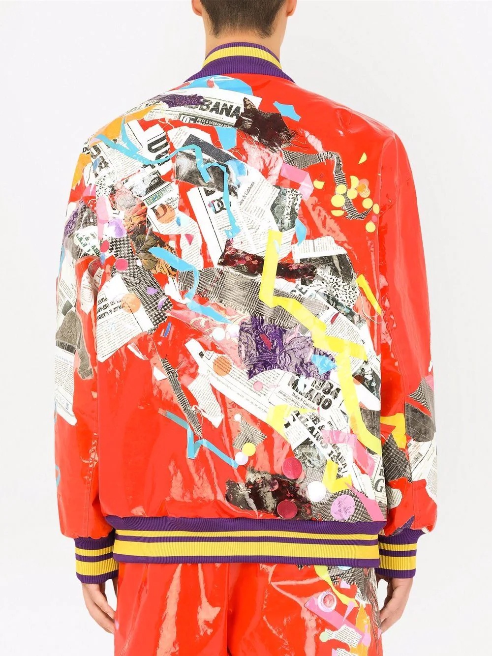 graphic print bomber jacket - 4