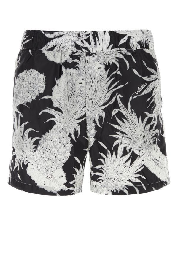 Printed nylon swimming shorts - 1