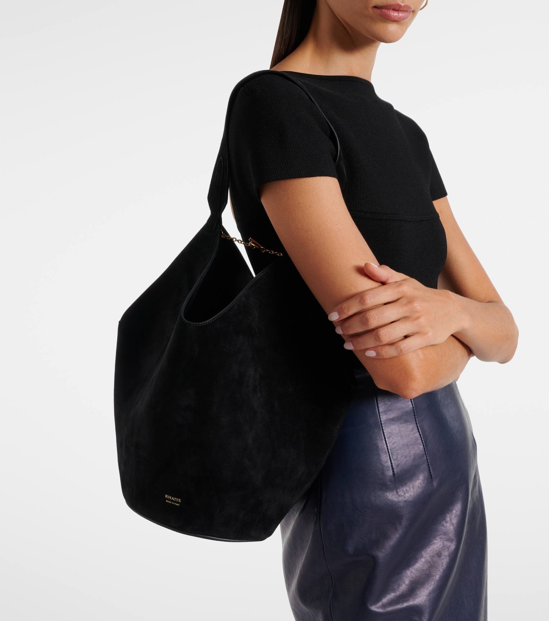 Lotus Small suede tote bag - 2