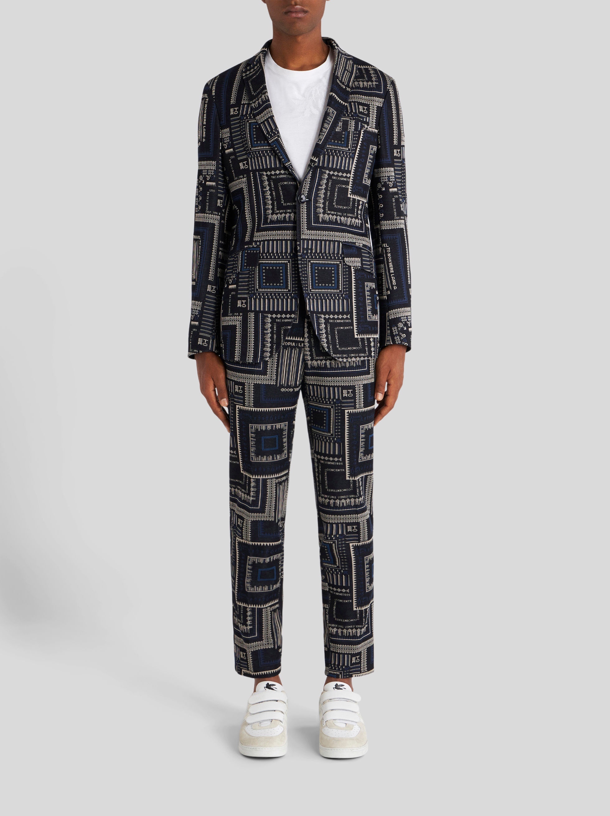 TAILORED POUCH PRINT TROUSERS - 3