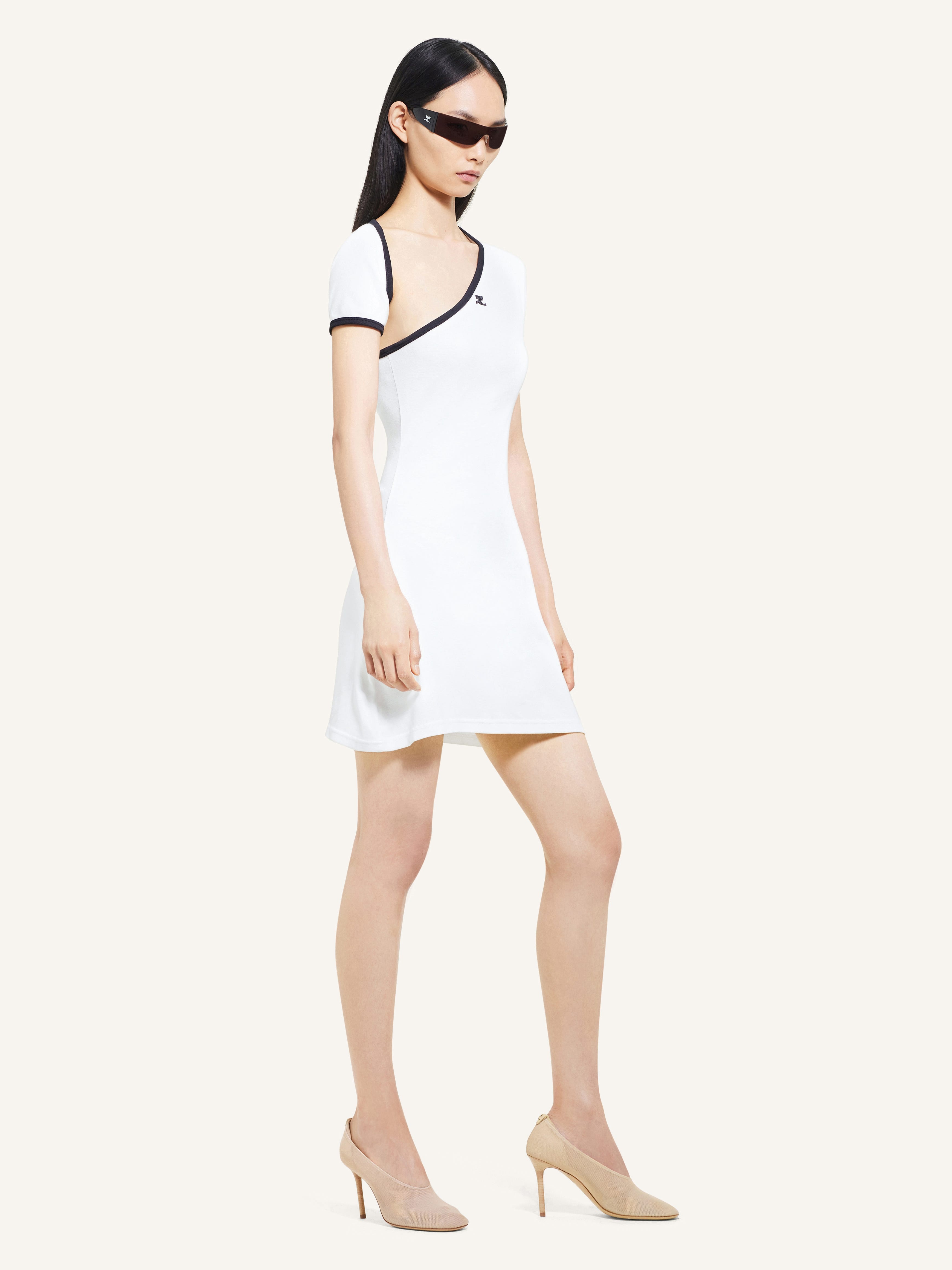 MINI SLASH CONTRAST DRESS - 3