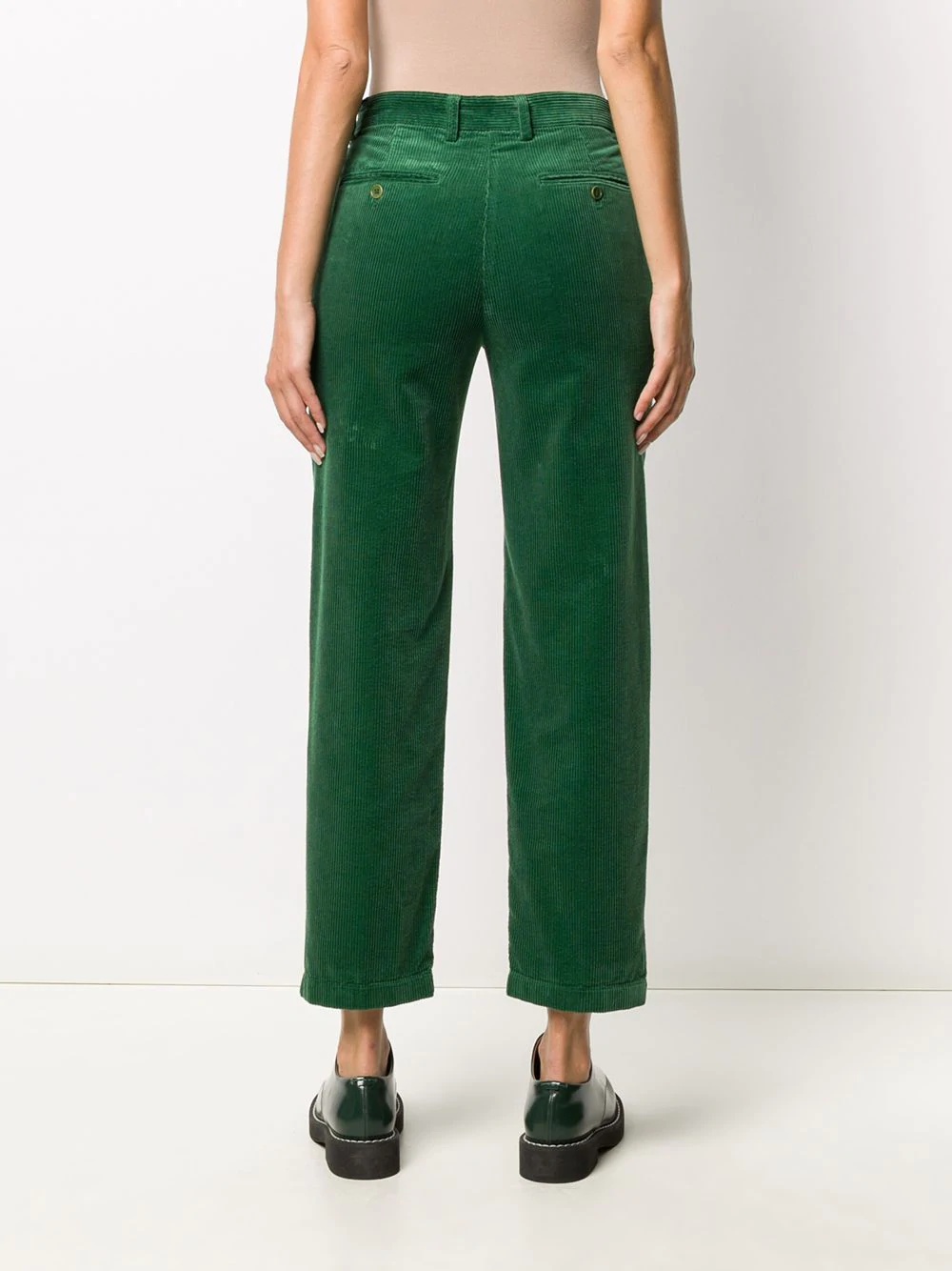 corduroy straight-leg trousers - 4