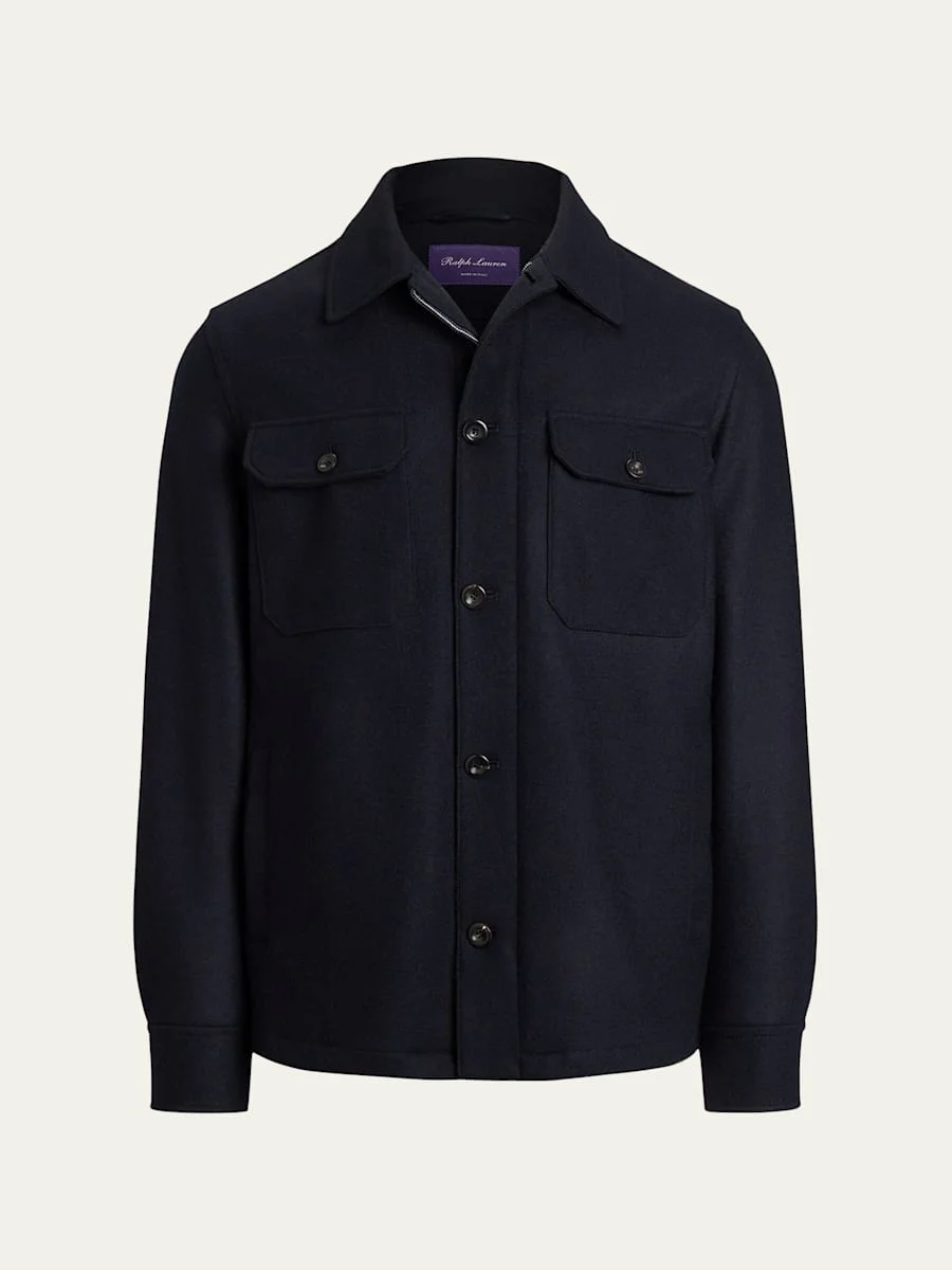 Men's Cashmere Blend Felton Overshirt - 1