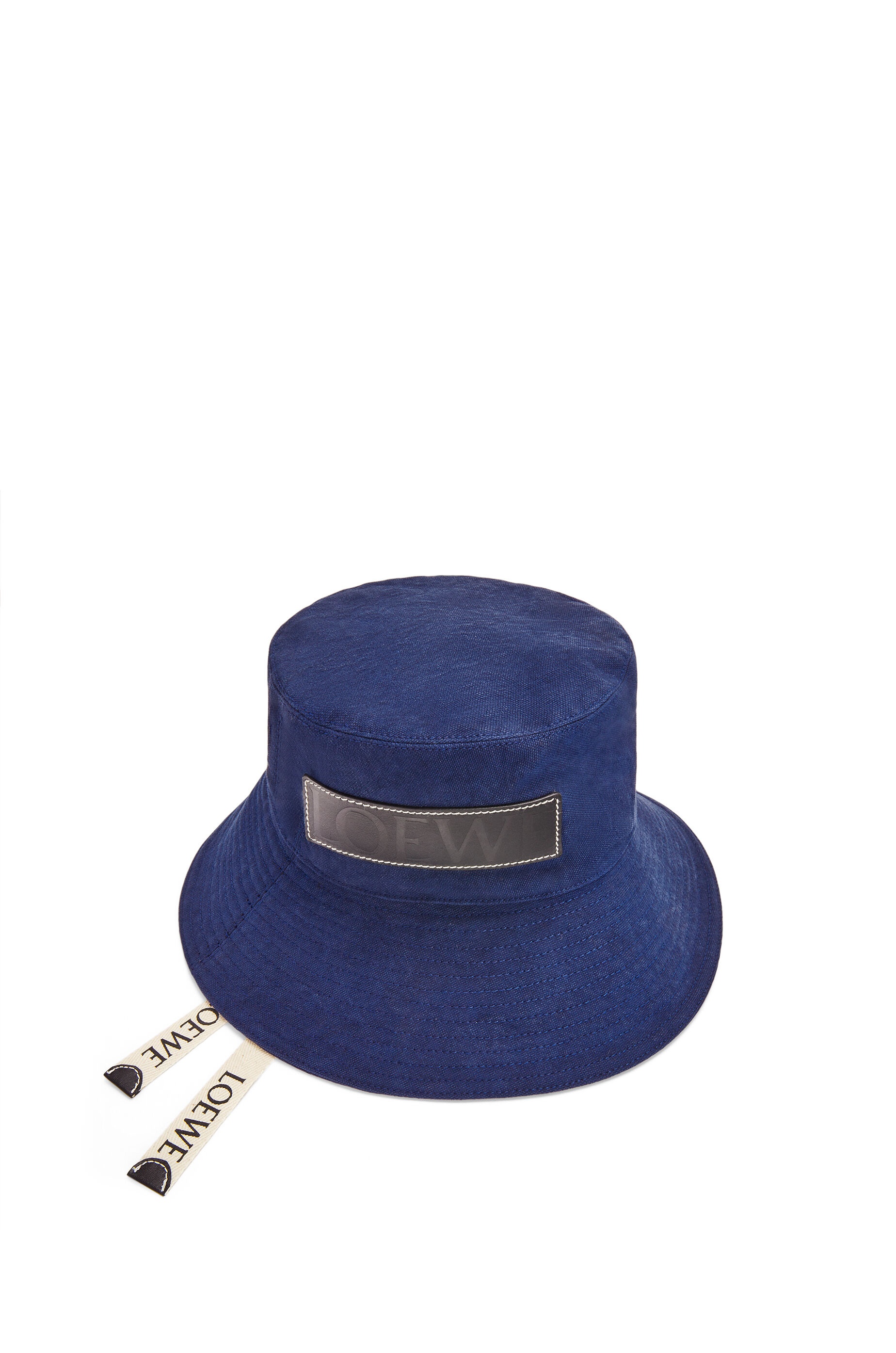 Fisherman hat in canvas and calfskin - 4