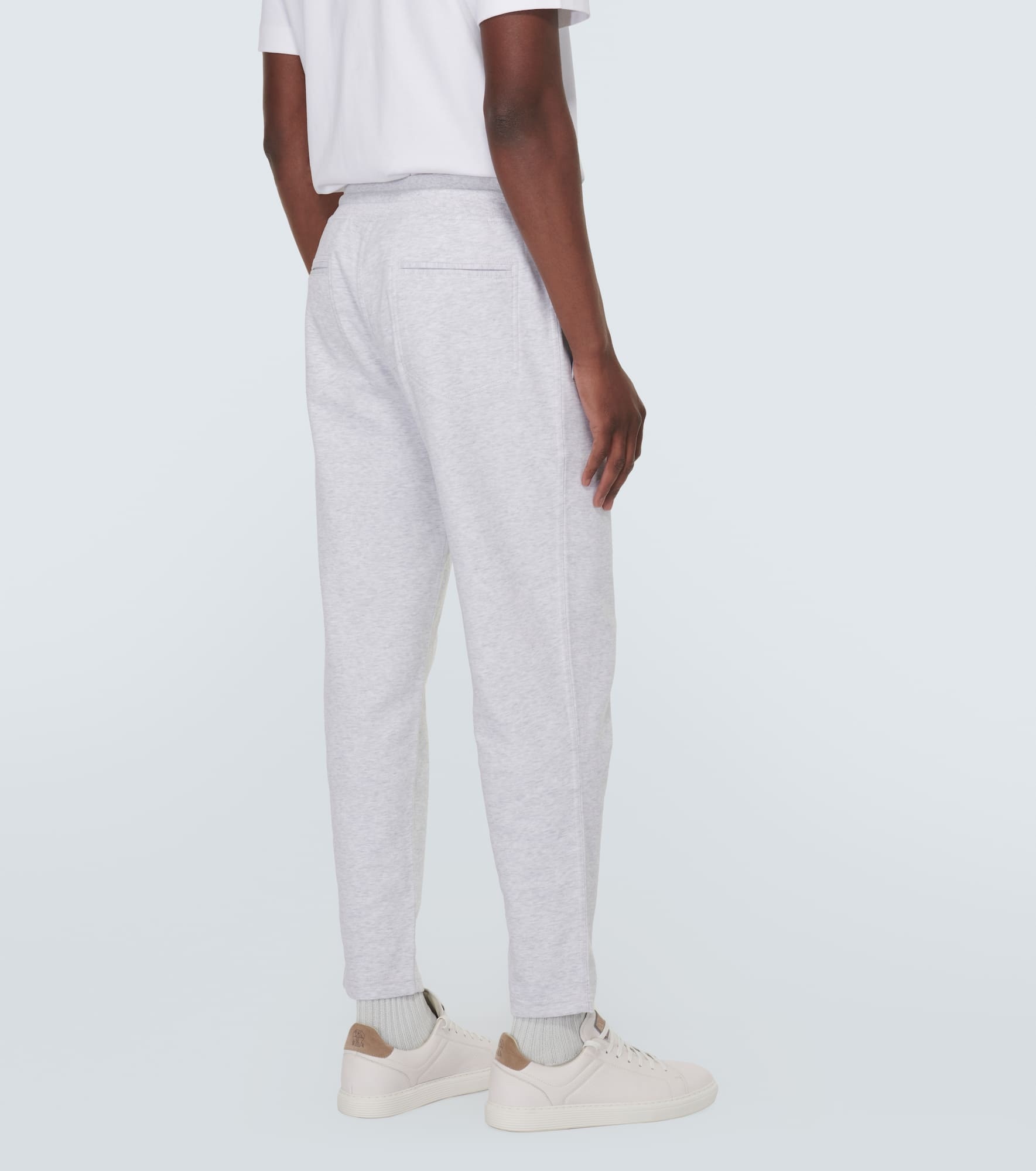 Cotton-blend sweatpants - 4