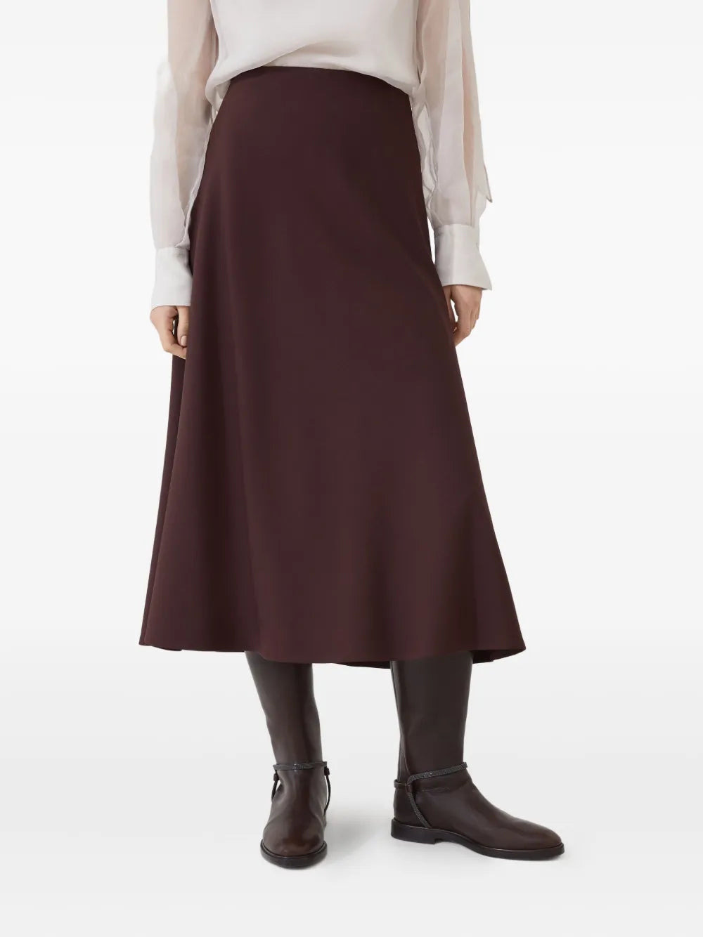 Brunello Cucinelli Women Flared Midi Skirt - 3