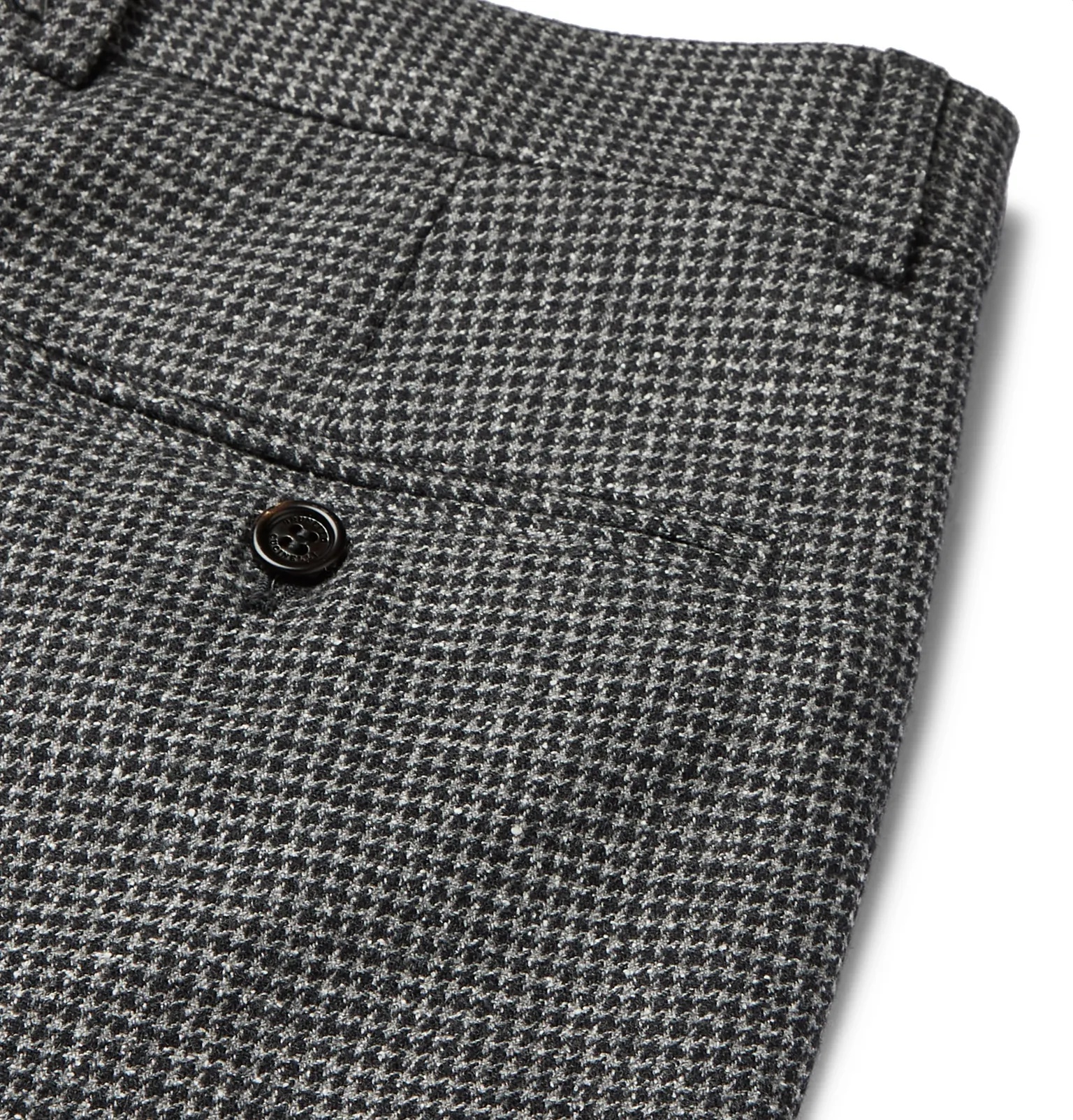 Slim-Fit Houndstooth Wool and Silk-Blend Suit Trousers - 5