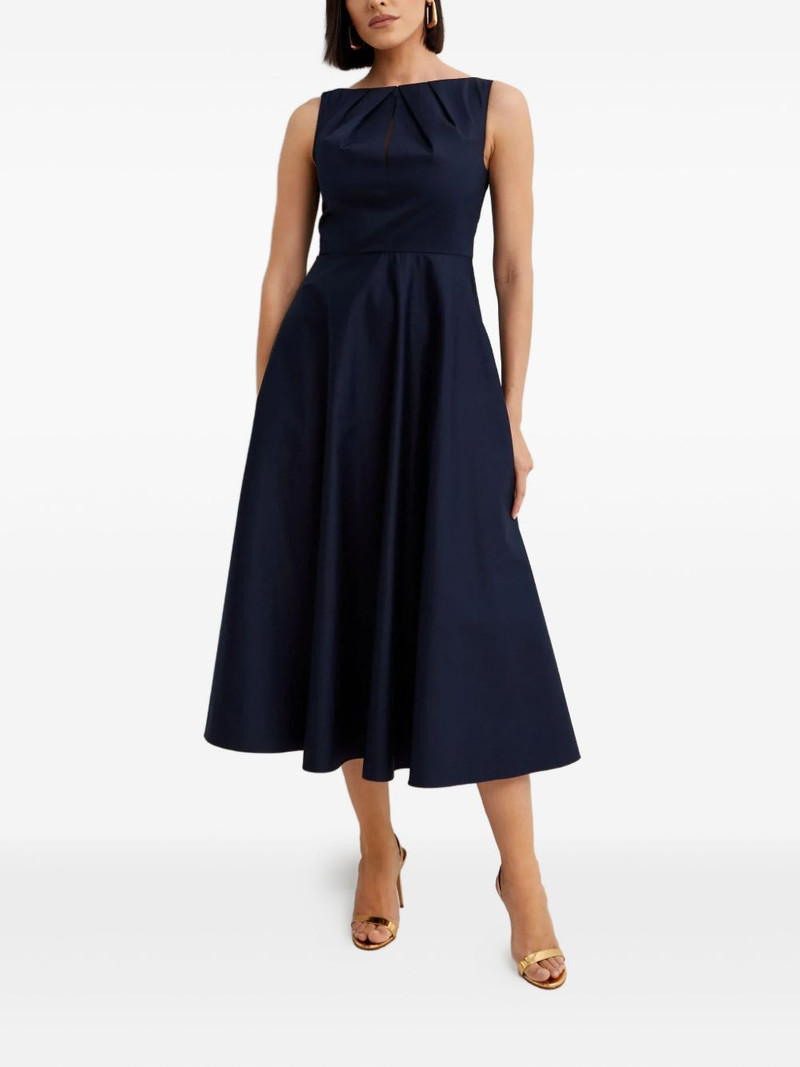 ROLAND MOURET boat-neck midi dress outlook