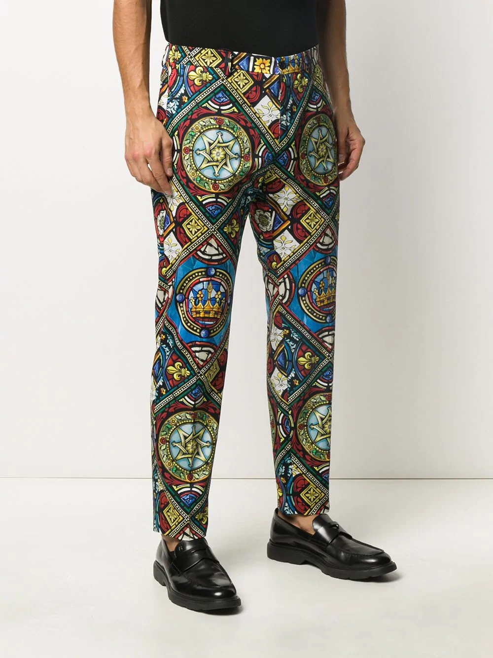 graphic print trousers - 3