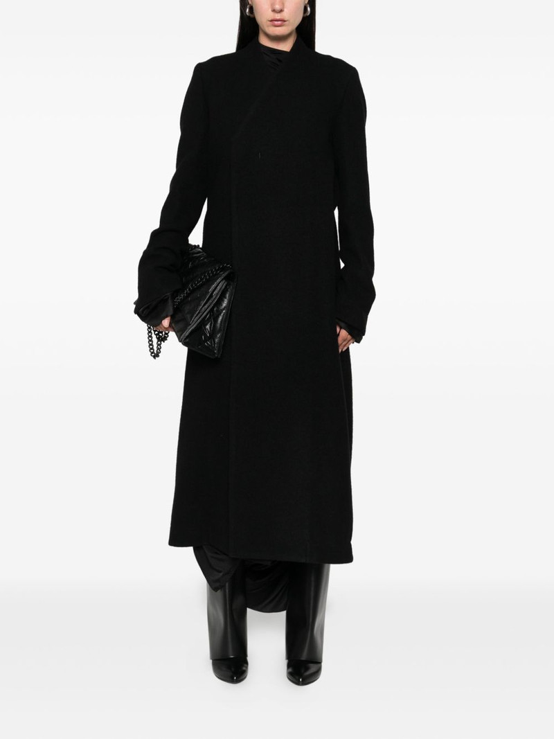 Rick Owens overlap-seam wool coat outlook