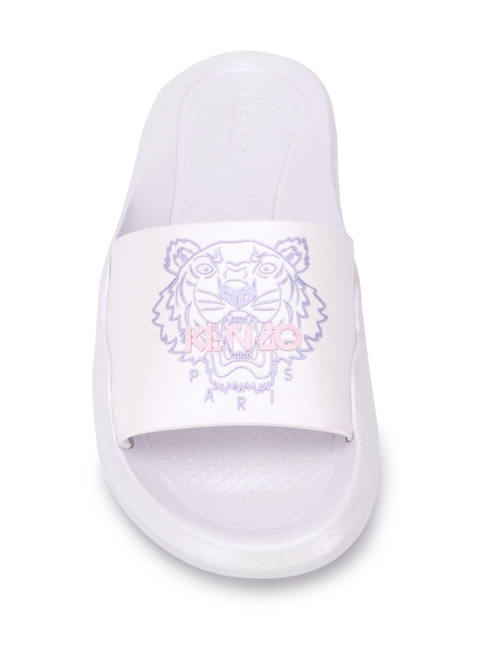 tiger-embossed slides - 4