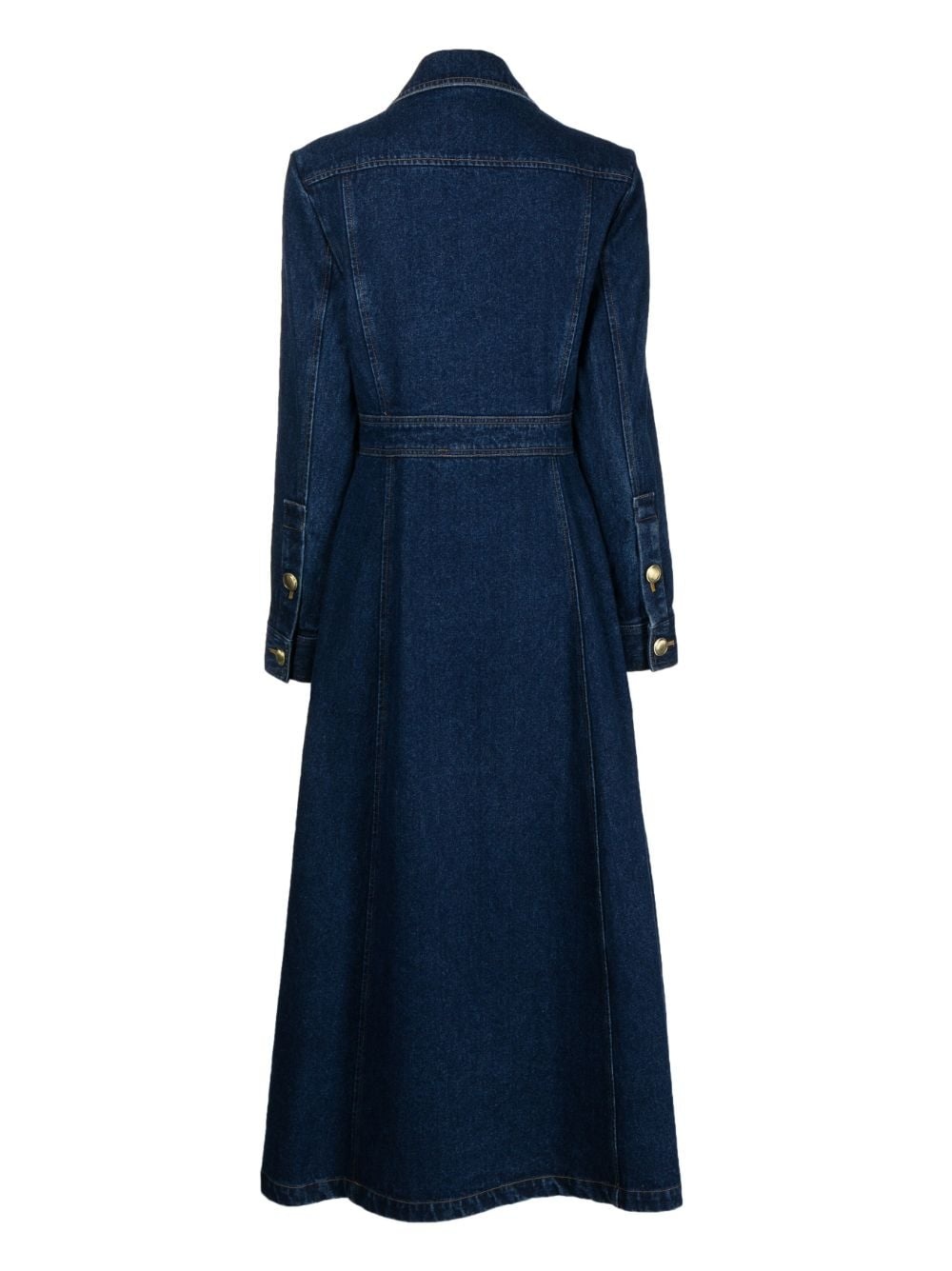 long denim coat - 2