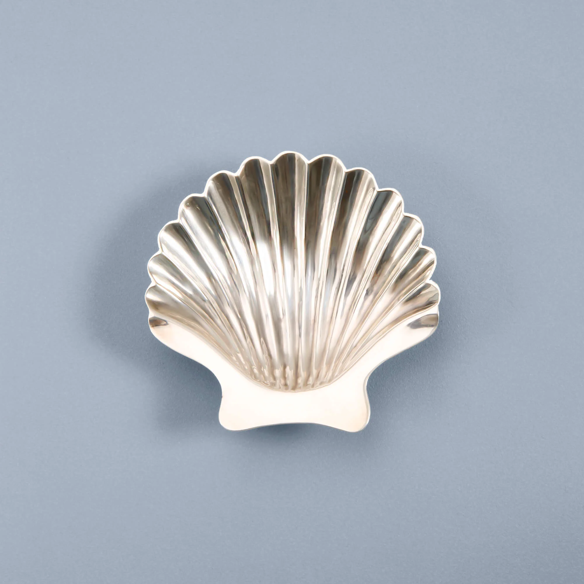 Vintage Silver Shell Dish - 1