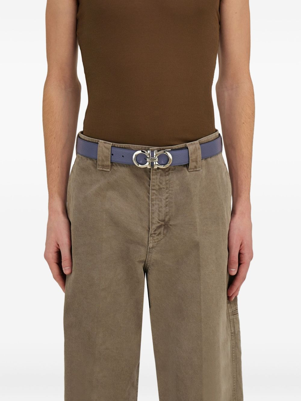 Gancini-buckle reversible belt - 3