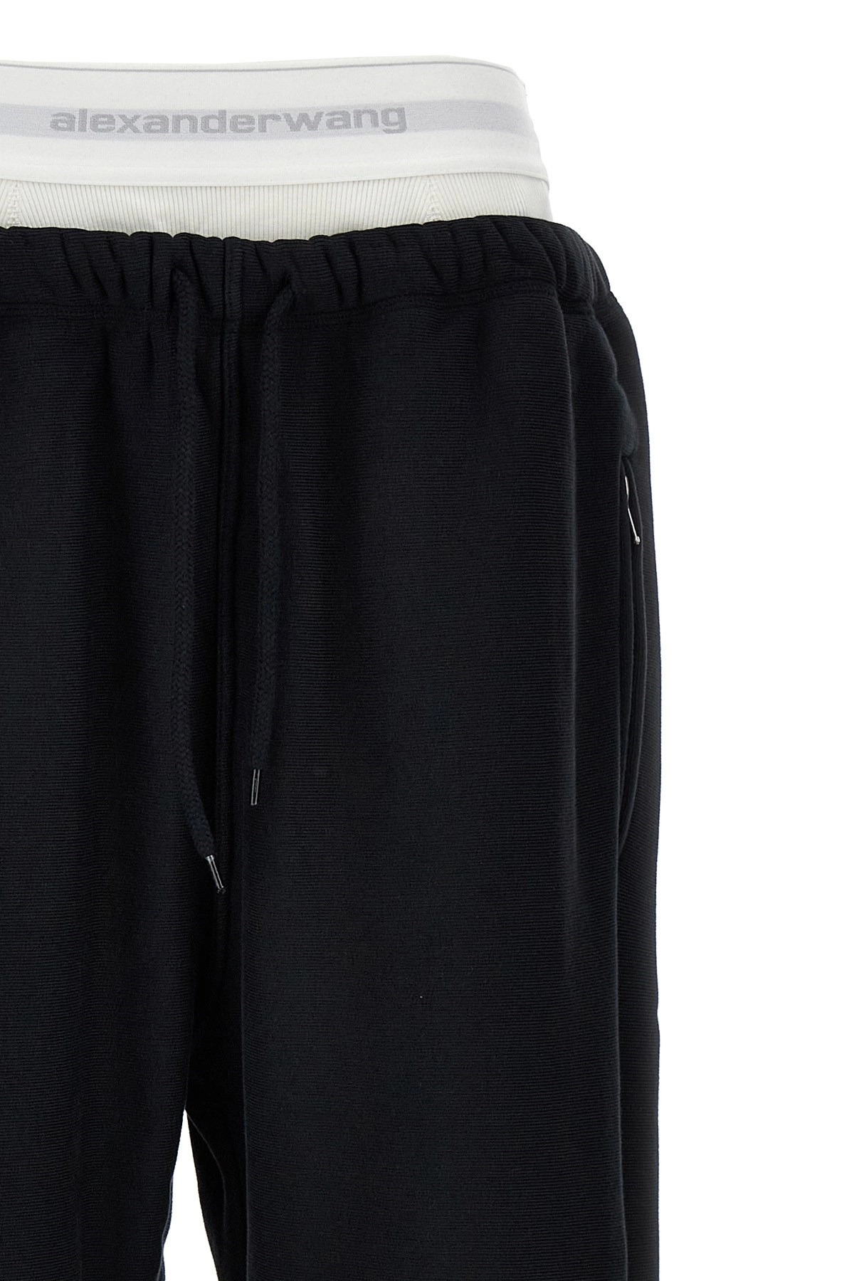 'Wide Leg W/ Logo Elastic Exposed Brief' joggers - 4
