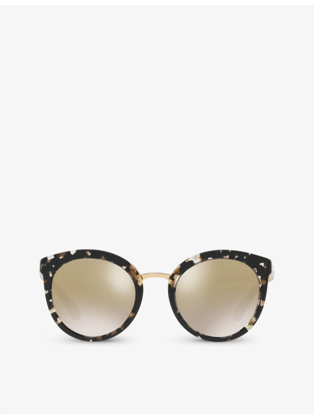 DG4268 round-frame tortoiseshell acetate sunglasses - 1