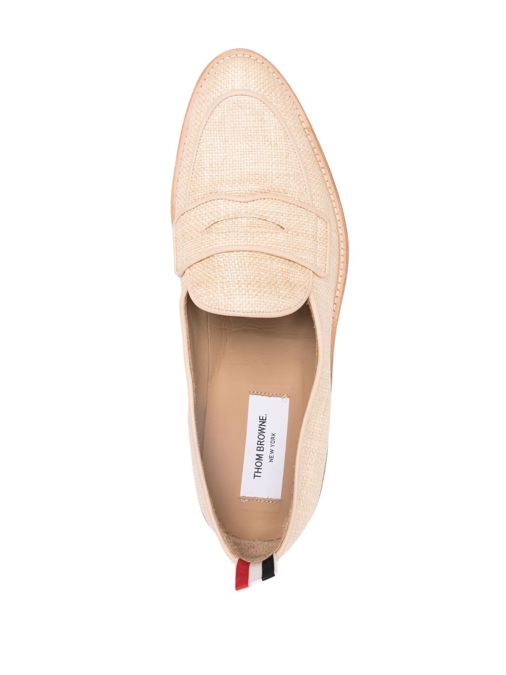 grosgrain-loop trim loafers - 4