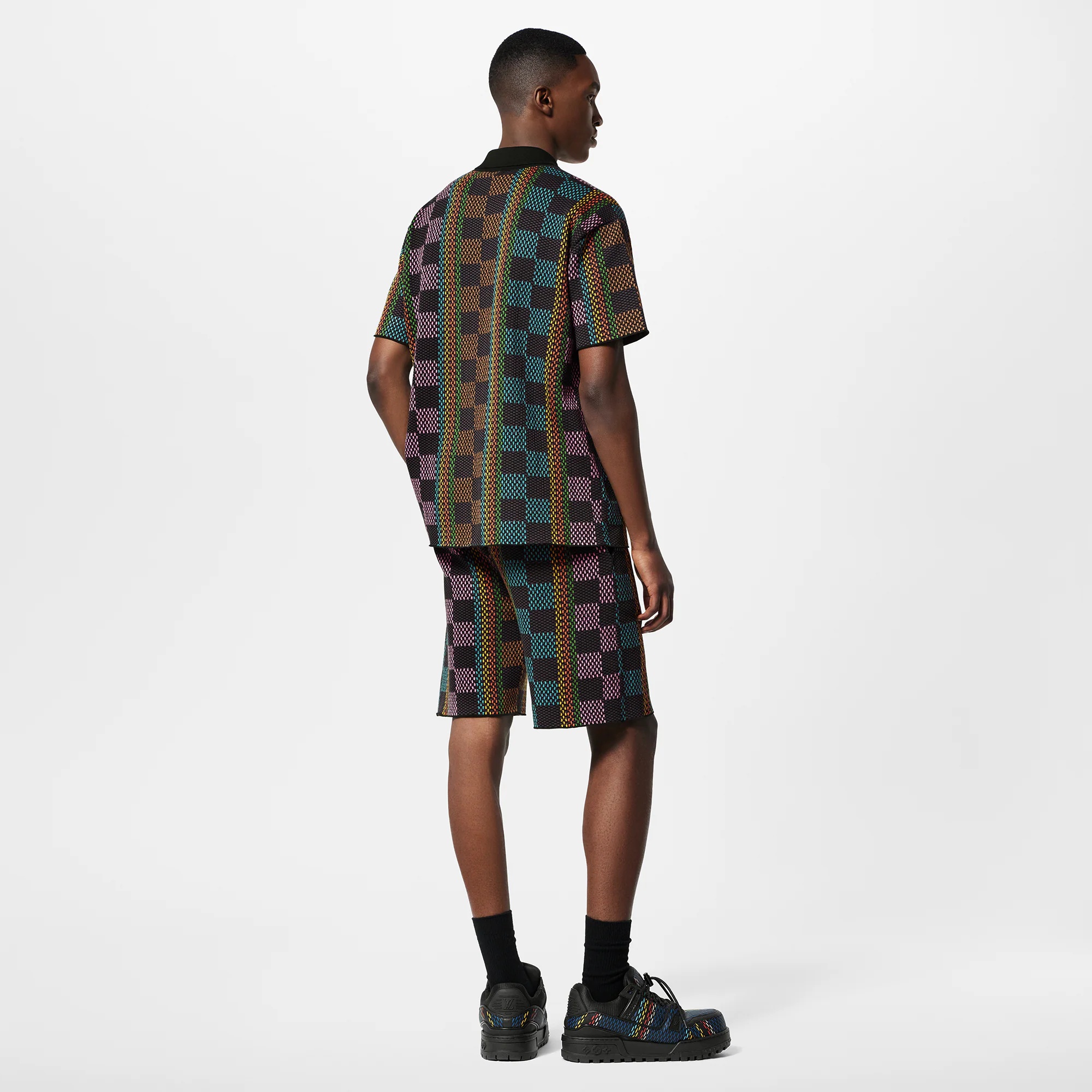Damier Cotton Knit Shorts - 3