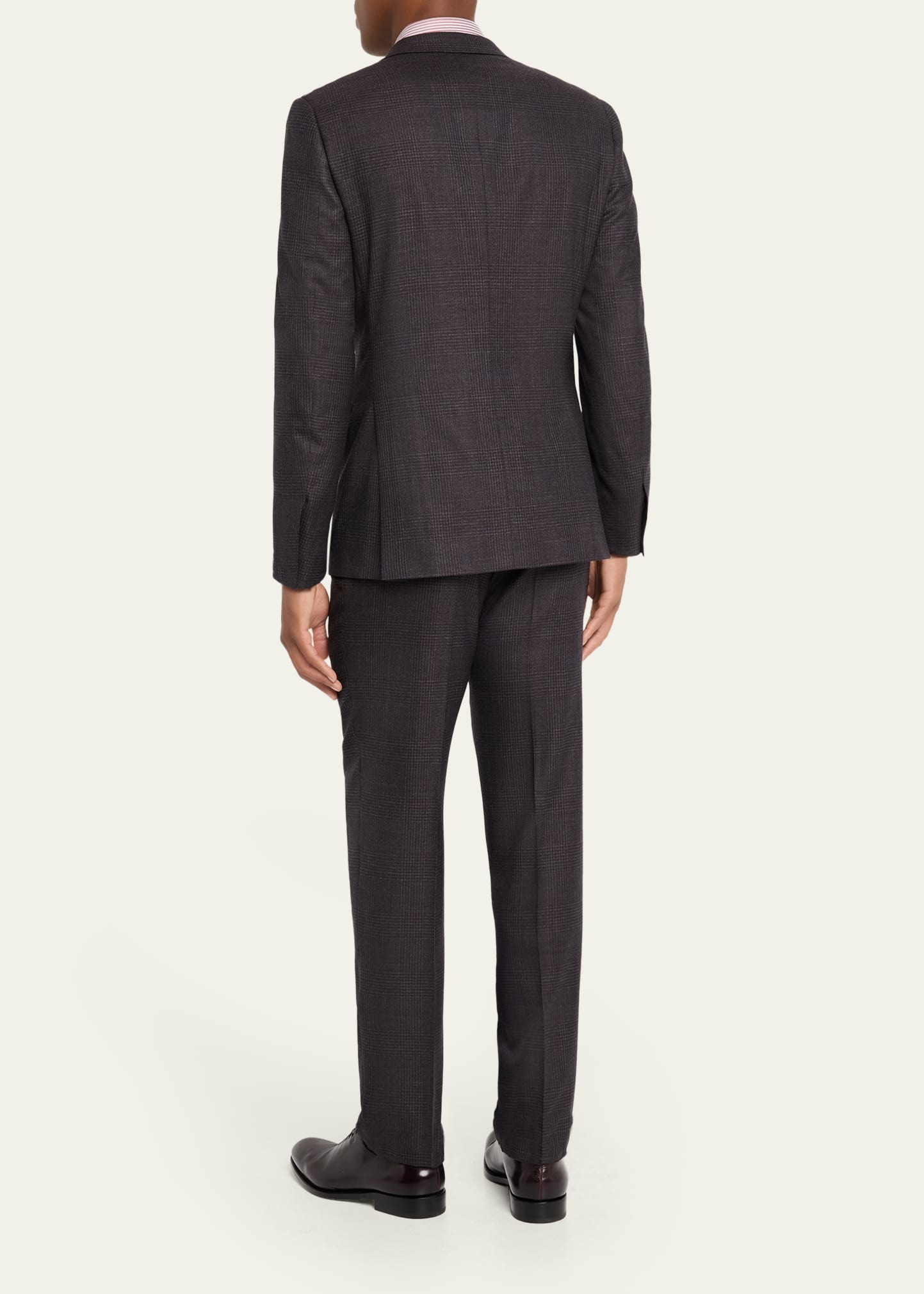 Men's Prince of Wales Wool Classic Fit Two-Piece Suit - 3