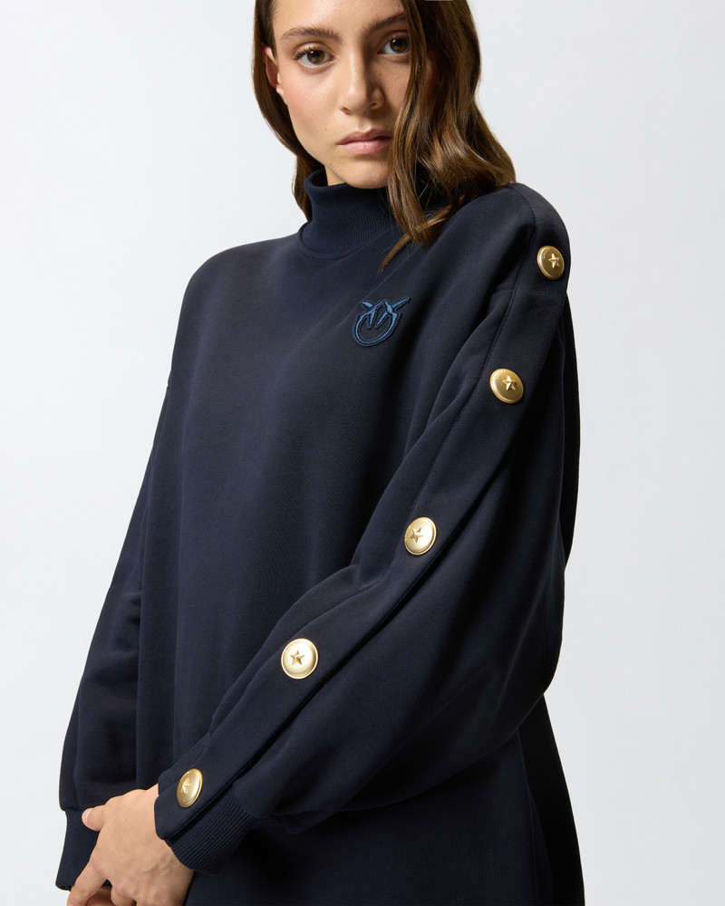 BUTTONED FLEECE MAXI-SWEATER 5