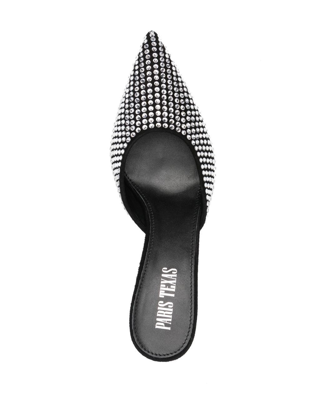 Hollywood 75mm crystal-embellished mules - 4