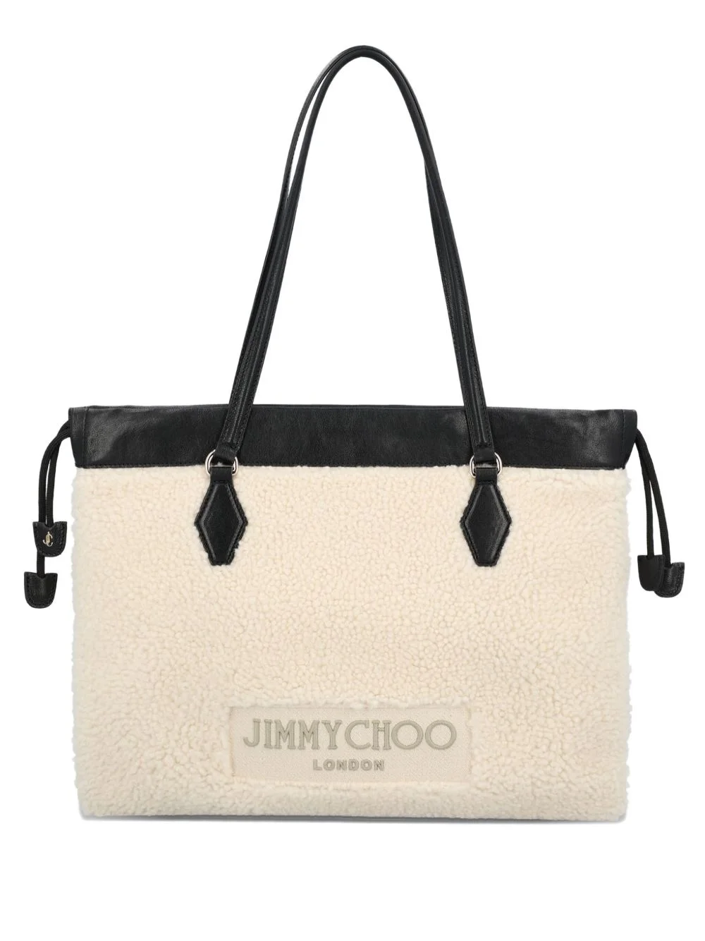 drawstring-fastening shearling tote bag - 1
